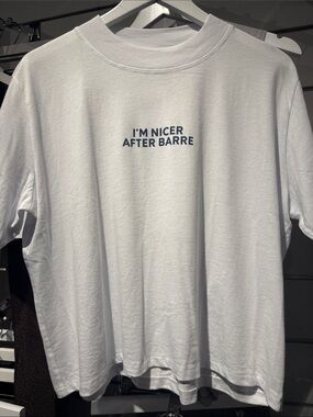 Pure Barre White Tee I’m Nicer After Barre